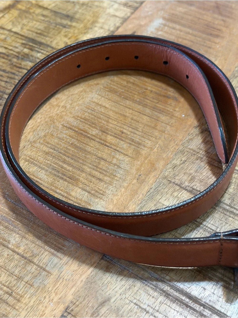 Coach British Tan Cowhide Leather Belt Size 36”, 1” Wide Unisex